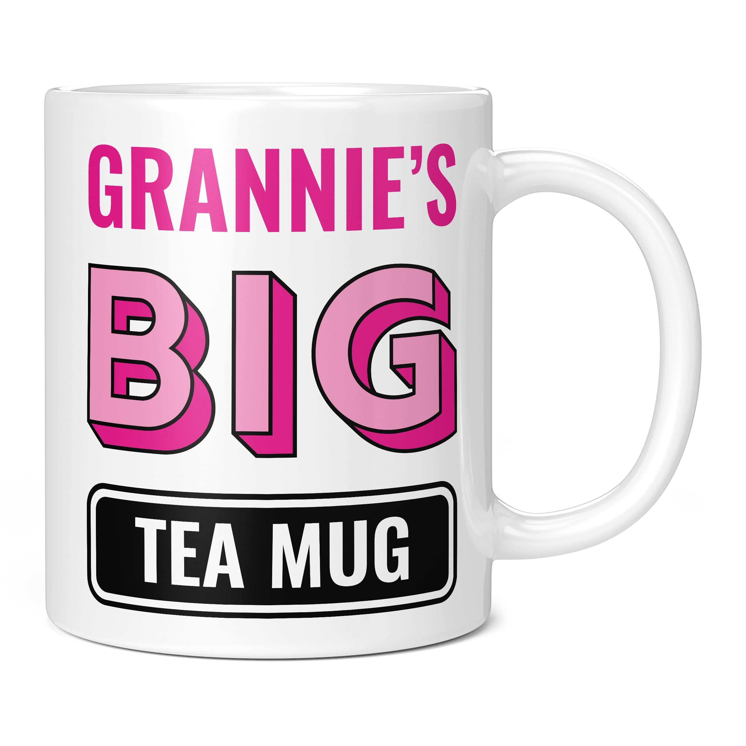 Mug Monster - Grannie's Big Tea Mug, Mother's Day Gift, Birthday Present for Grannie, Giant Mugs for Women, Huge Cup Hot Drinks, Oversized Tea Cup, Extra Large Ceramic Gift