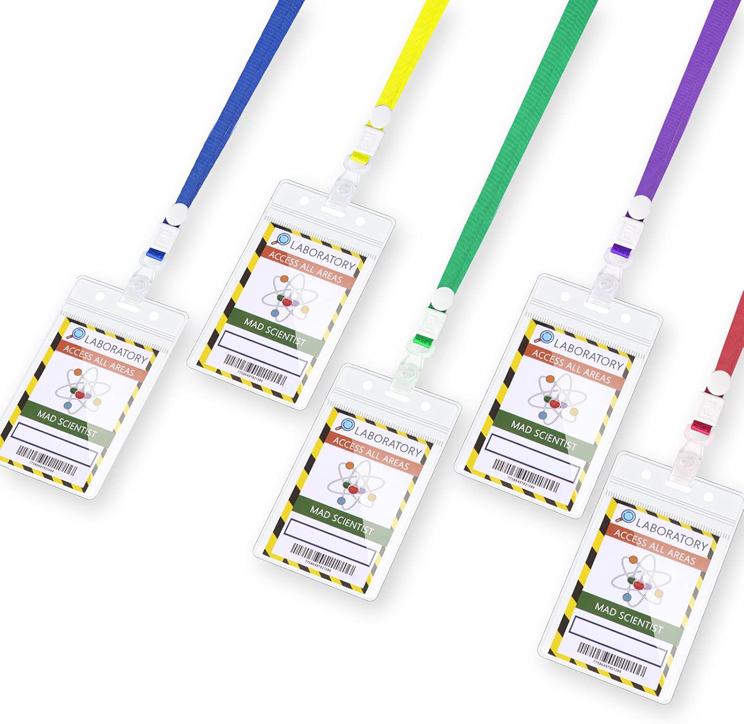 10 Pieces Science Name Badge Science Decorations Party Lanyards Scientist Theme for School Party - Image 2