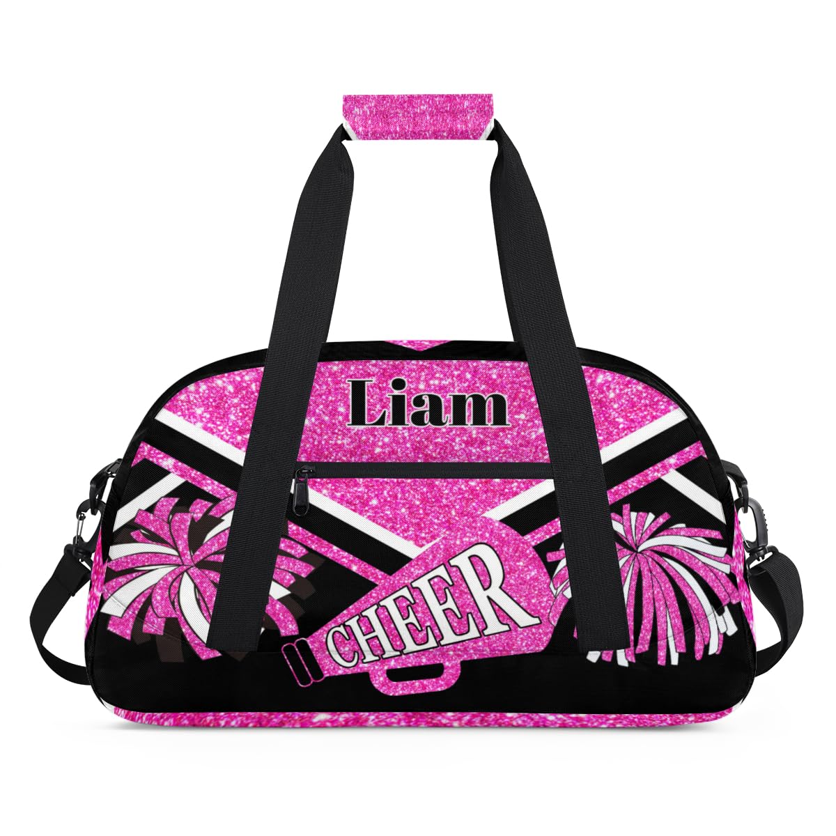 Custom Sports Cheerleading Bags for Girls, Overnight Duffel Bags Workout Training Personalized Sport Gym Bag Travel Practice Gymnastics Duffel Bag,