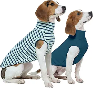Kuoser 2 Pack Dog Sweater, Soft Dog Sweaters for Small Medium Large Dogs, Sleeveless Pet Fleece Vest,Puppy Pullover Sweatshirt for Boys & Girls, Turtleneck Dogs Winter Coat Clothes
