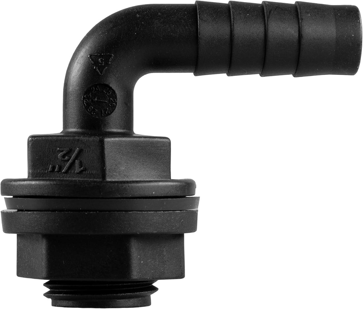 90 Degree Water Tank Overflow Vent, Water Butt Barbed Elbow Outlet with