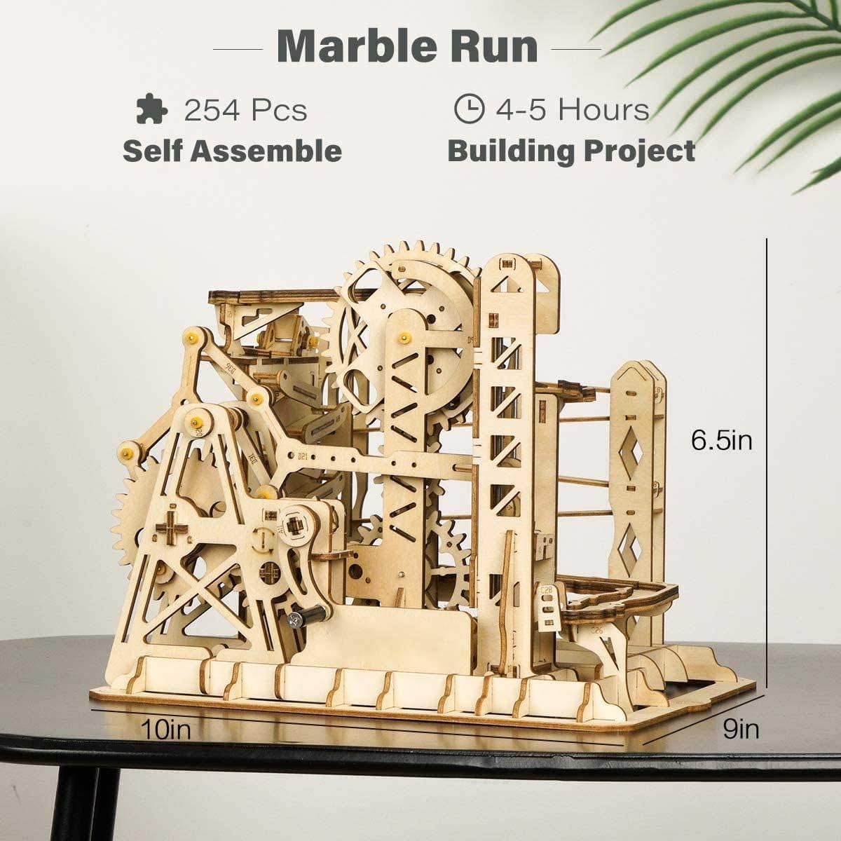 ROBOTIME 3D Puzzle Engineering Toys STEM Learning Kits Wooden Laser-Cut Model Kit Best Mechanical Gears Toy Gifts