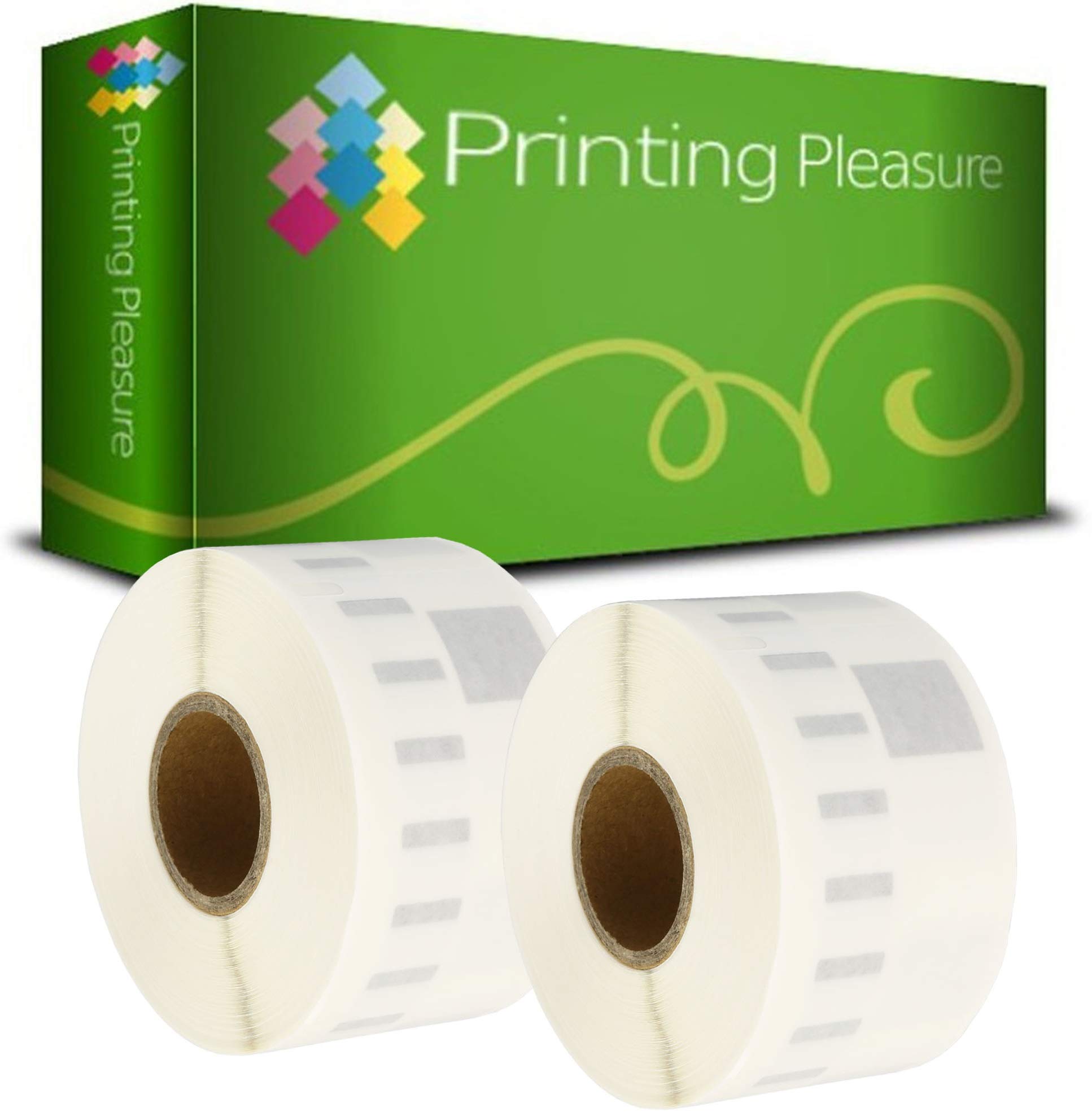 Printing Pleasure 2 x 99013 Compatible Clear Address Labels Rolls for LabelWriter & Seiko Label Printers | 36mm x 89mm | 260 Labels per Roll