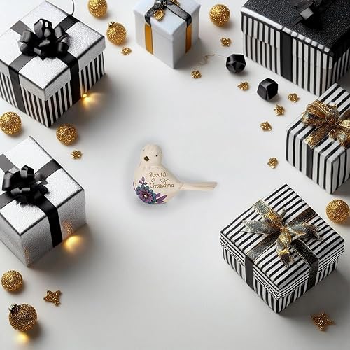 Miniatura 9 de Pavilion Gift Company 41047 Simple Spirits - Figura de pájaro y abuela, 3 pulgadas, color beige