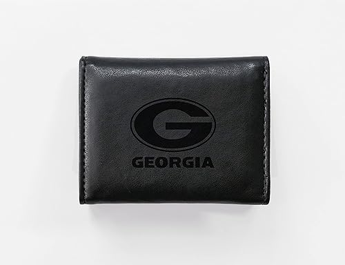 Vista 146 de Rico Industries NCAA - Cartera triple grabada con láser y tres pliegues grabada con láser, accesorio para hombre Negro