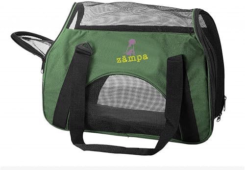 Miniatura 7 de Zampa transportador de mascotas de cara suave aprobado por aerolíneas bolsa de viaje de perfil bajo almohadilla extraíble cremalleras de primera