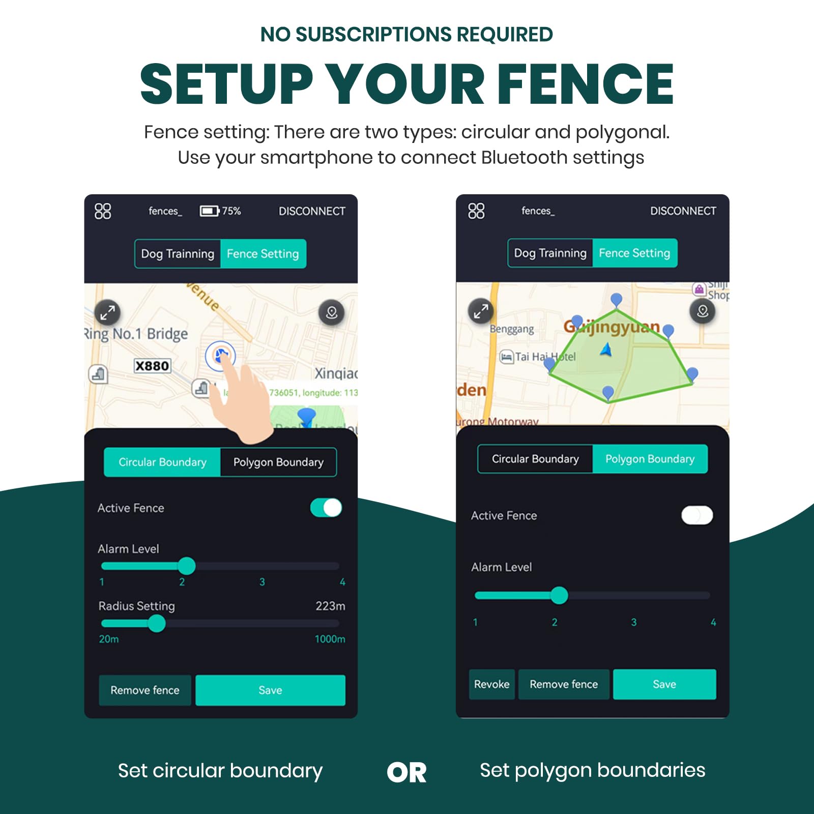 GPS Wireless Dog Fence with Free App, Electric Fence System with Training Collar, Portable Fence for Outdoor Use, Rechargeable Waterproof, Adjustable Pet Containment System for Outdoor Use - image 4