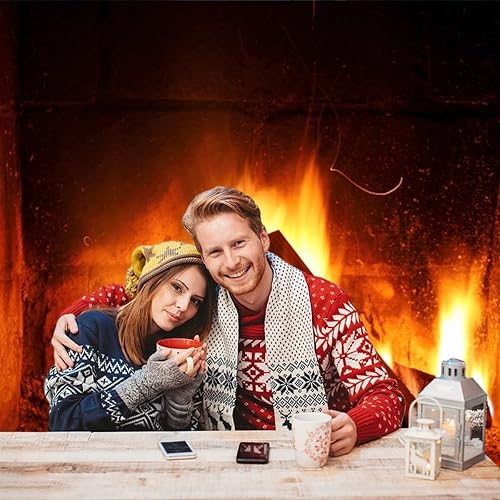 Miniatura 2 de Telón de fondo de leña ardiente de 5 x 3 pies, chimenea ardiente, fuego ardiente, bosques en llamas, fondo cálido, fotografía, invierno, camping,