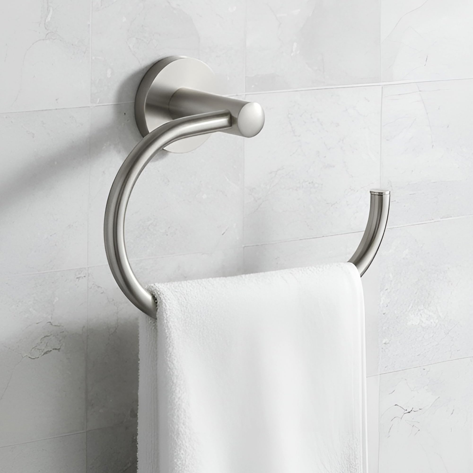 iBELL Stainless Steel Square Towel Ring | Towel Holder for Bathroom & Washbasin | Napkin Ring with Chrome Finish - 16 cm IBL 66-SH — Amazon image 8
