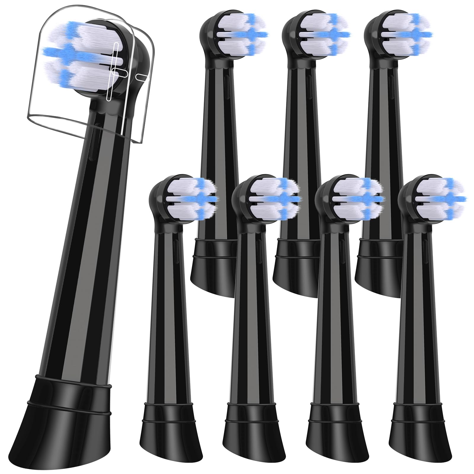 Replacement Heads Compatible with Oral B iO 3 4 5 6 7 8 9 10 Series Electric Toothbrush,Toothbrush Heads Compatible with Braun Oral B iO Replacement Heads with Medium Bristles,Black