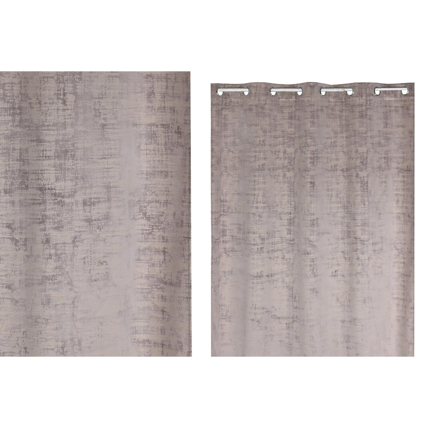 Rideau rose pâle à 8 anneaux pour chambre cocooning 140x280