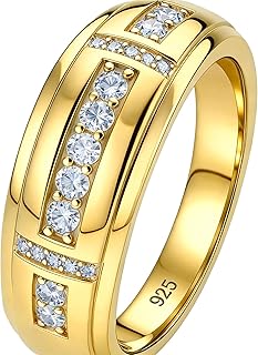 Moissanite Mens Wedding Band 925 Sterling Silver D VVS1 Size 5-17