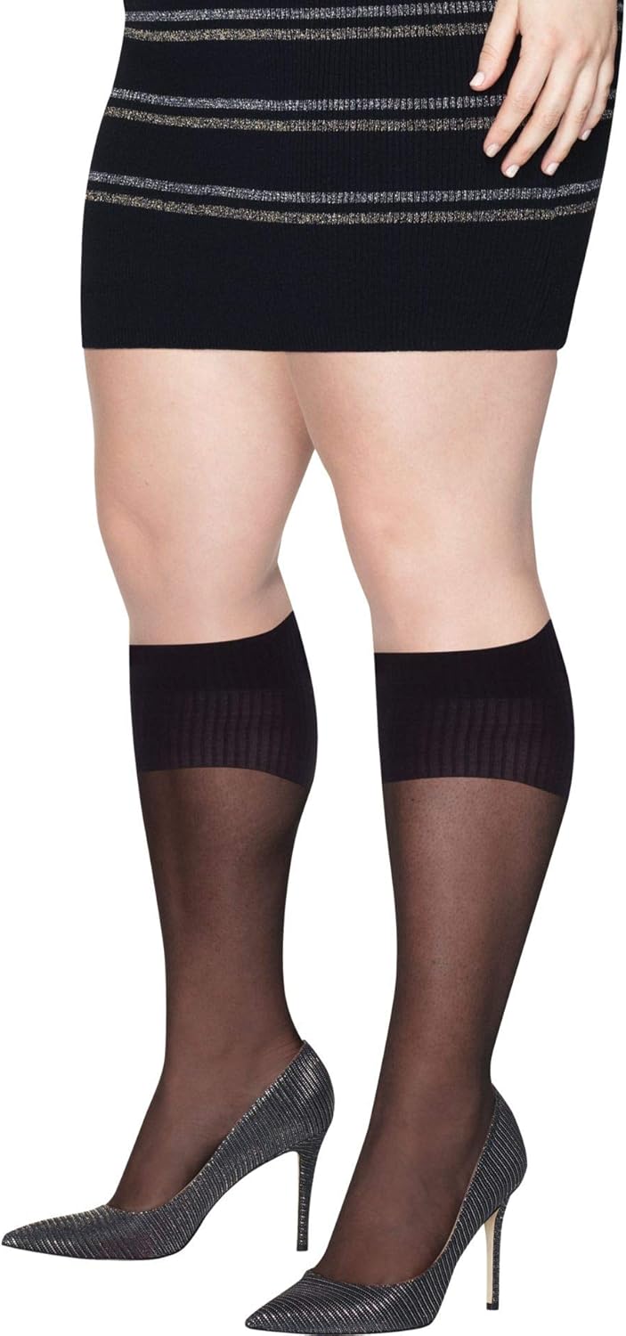 Plus Size Curves Sheer Knee Highs - Image 2