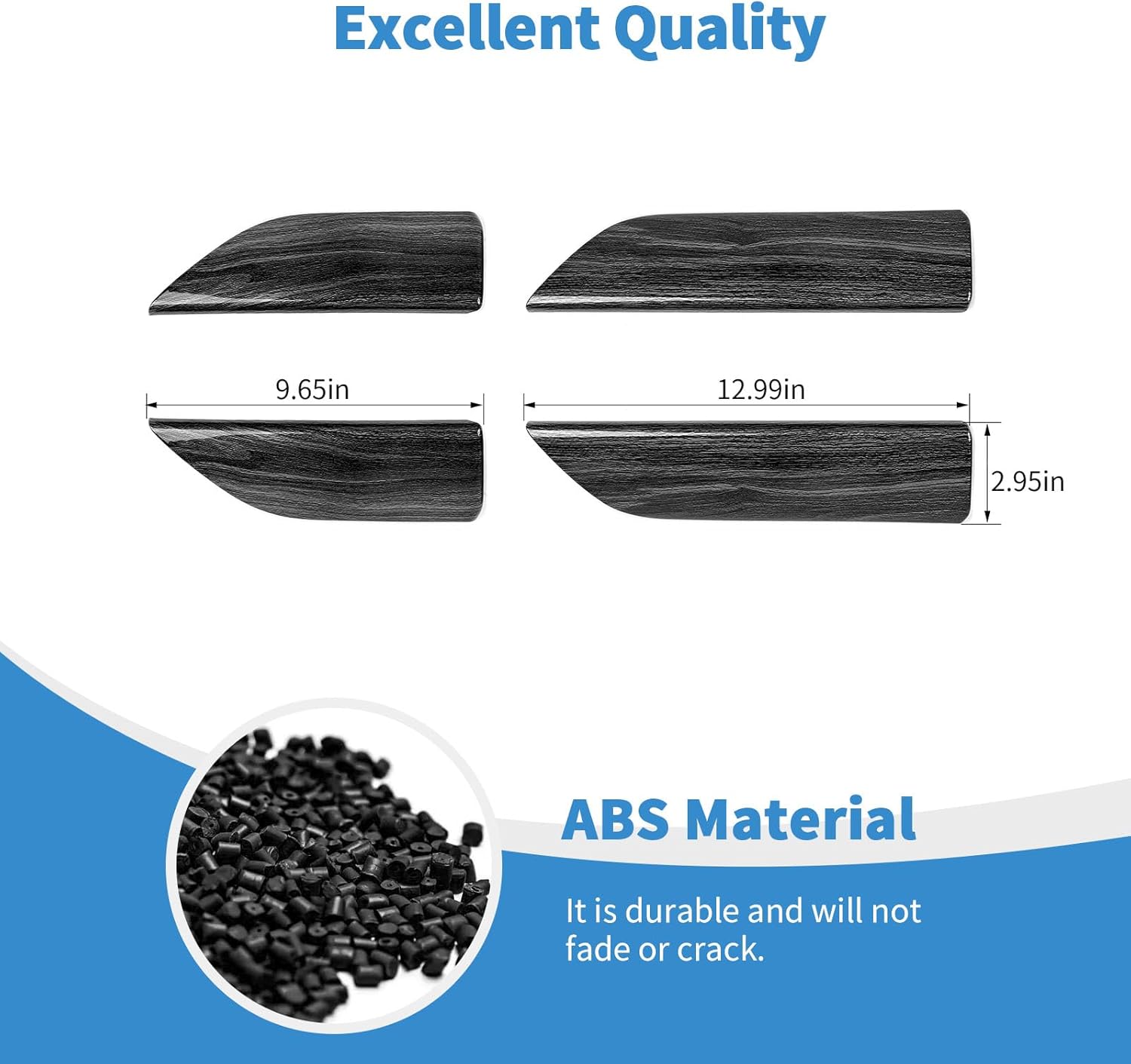 Linskip Door Panel Trim Compatible with Chevrolet Silverado & GMC Sierra 2019 2020 2021 2022, Silverado 1500 Door Panel Covers, Silverado Interior Accessories(Dark Wood Grain)