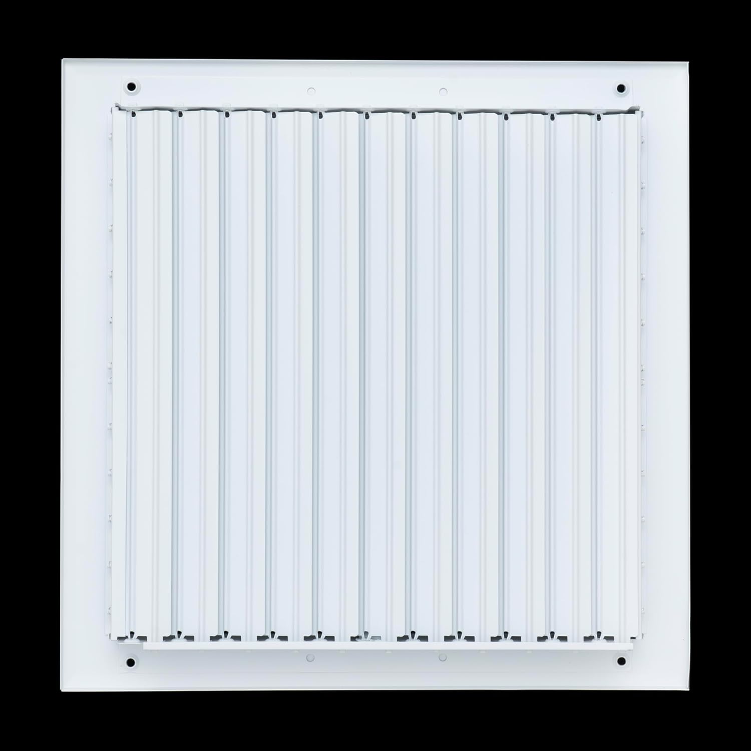 Fits 12x12 Duct Opening Aluminum 2-Way Adjustable Air Supply Grille by Handua | Curved Blade Register Vent Cover for Sidewall & Ceiling | White | Outer Size: 13.75" X 13.75"