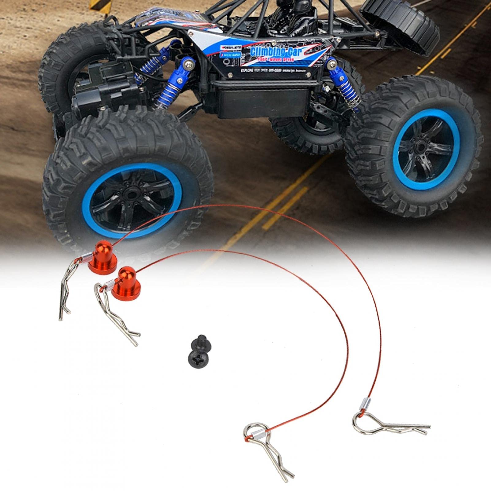 RC Car Anti Lost Body Shell Wire Clip Pin with Screw Retainer,RC Car Body Shell Clips, Suitable for Traxxas 1/10 RC Car(red), RC Car Body Shell Clips, RC Car Anti Lost Body Shecar Body Shell cli