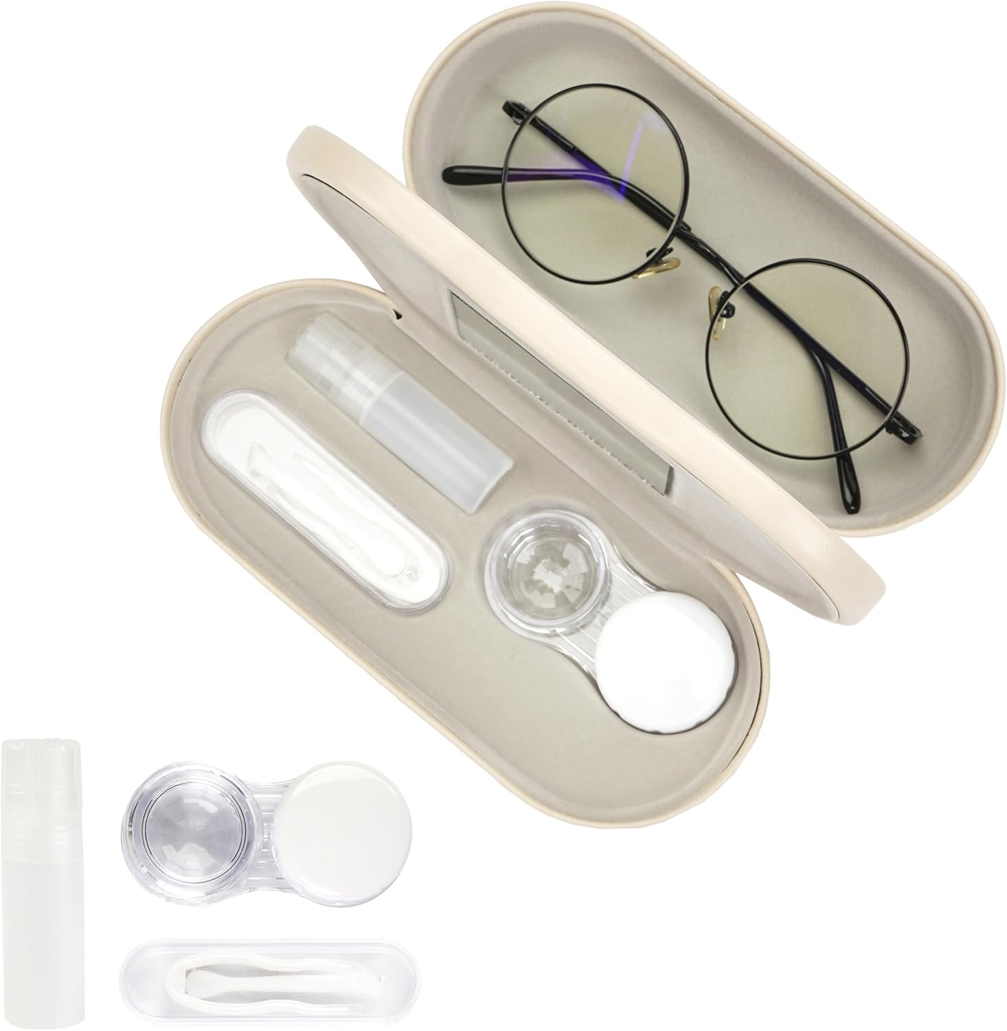 Amazon.com: Eyeglass Case Double Sided Travel Size Cute Portable ...