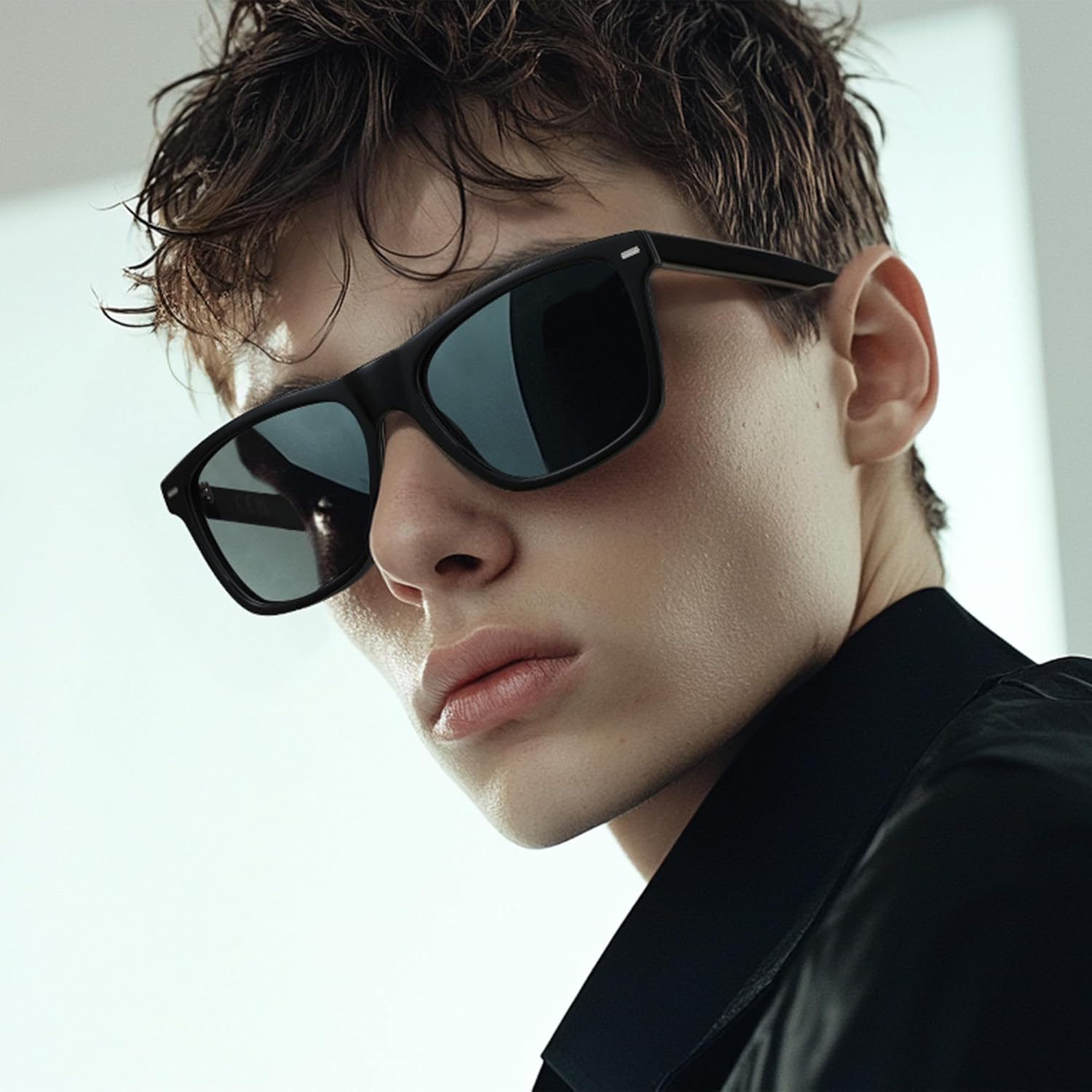 ZENOTTIC Square Sunglasses Mens Polarized: Square Sunglasses UV400 Protection - Classic Sunglass Retro Frame
