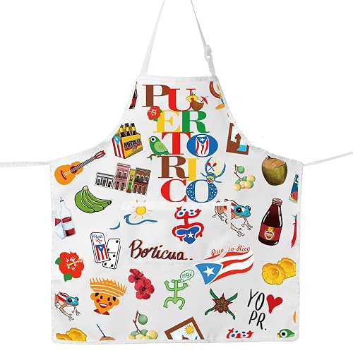 G2TUP Puerto Rico Cooking Apron Puerto Rico Souvenirs Apron Puerto