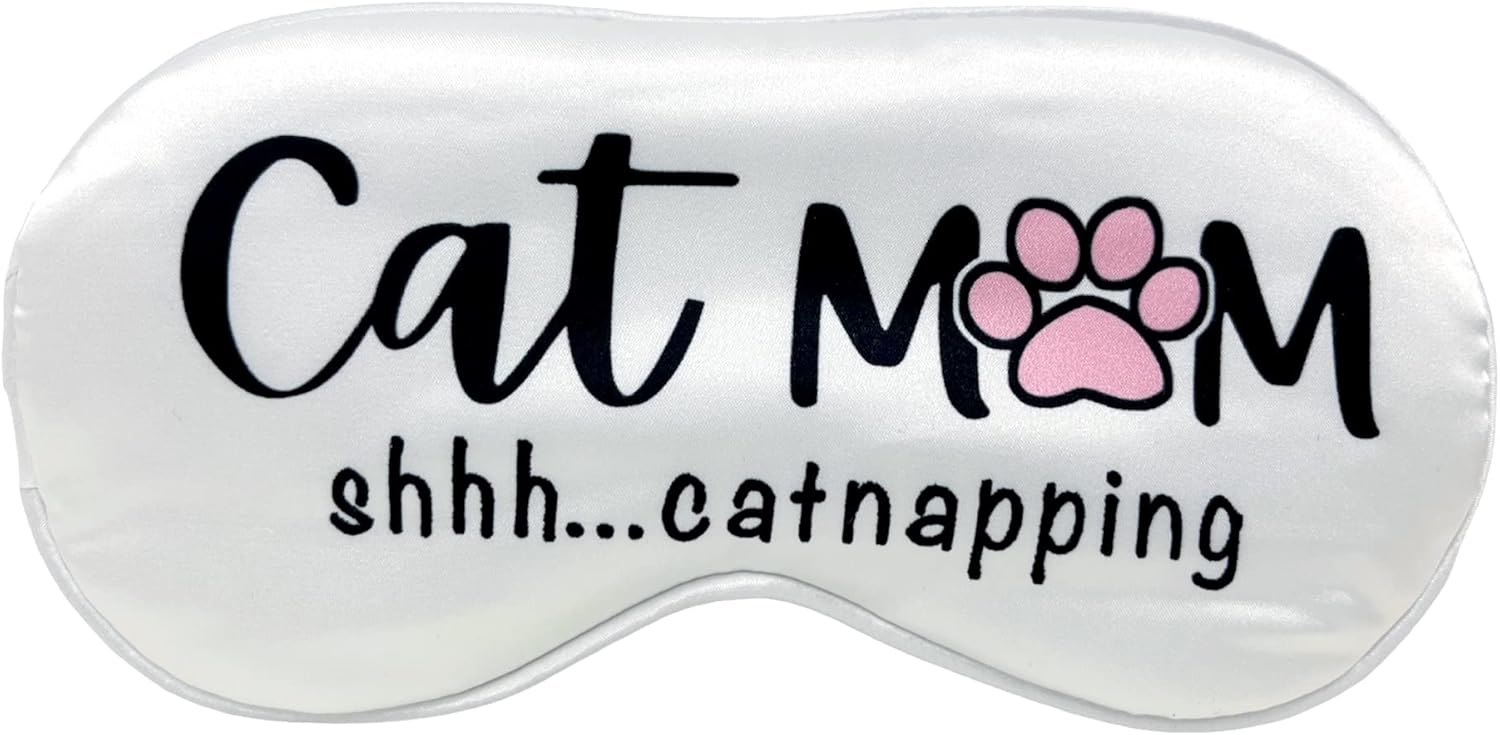 猫好きのための面白いスリーピングアイマスク母の日、誕生日、クリスマスの猫のお母さん、妻、娘、姉妹への贈り物。