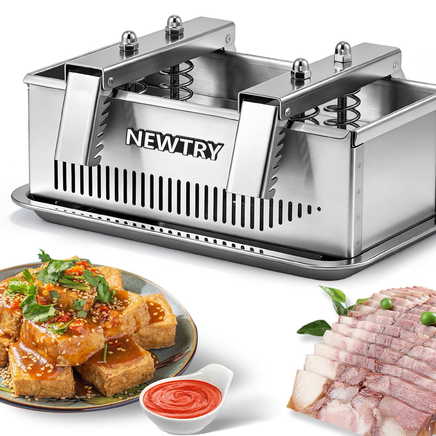 Amazon.com: NEWTRY Tofu Press 6.6LB Capacity Deli Meat Press Tool