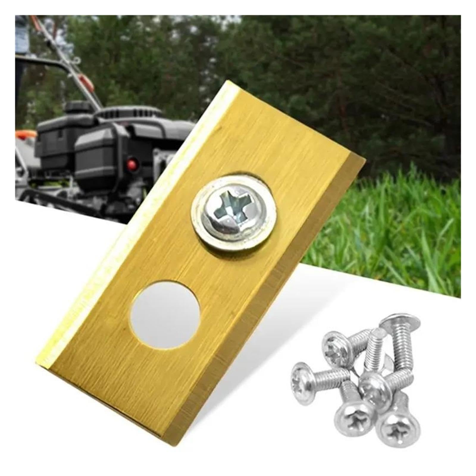 Cuchilla for Cortacésped, Compatible Con Mammotion, Cuchillas De Repuesto De Las Series Luba Y Yuka, Cortacésped Robótico De 72 Piezas Con Accesorios De Destornillador(Gold)