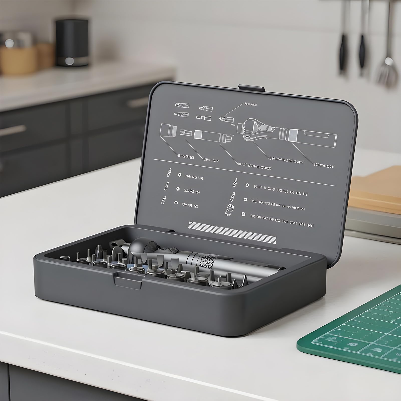 Set Cacciaviti A Cricchetto Multifunzionale Portatile 40-in-1 Di Precisione | Kit punte domestico Per Meccanico Elettricista Elettronica Edilizia Falegnameria Idraulica Casa Industria Mobili