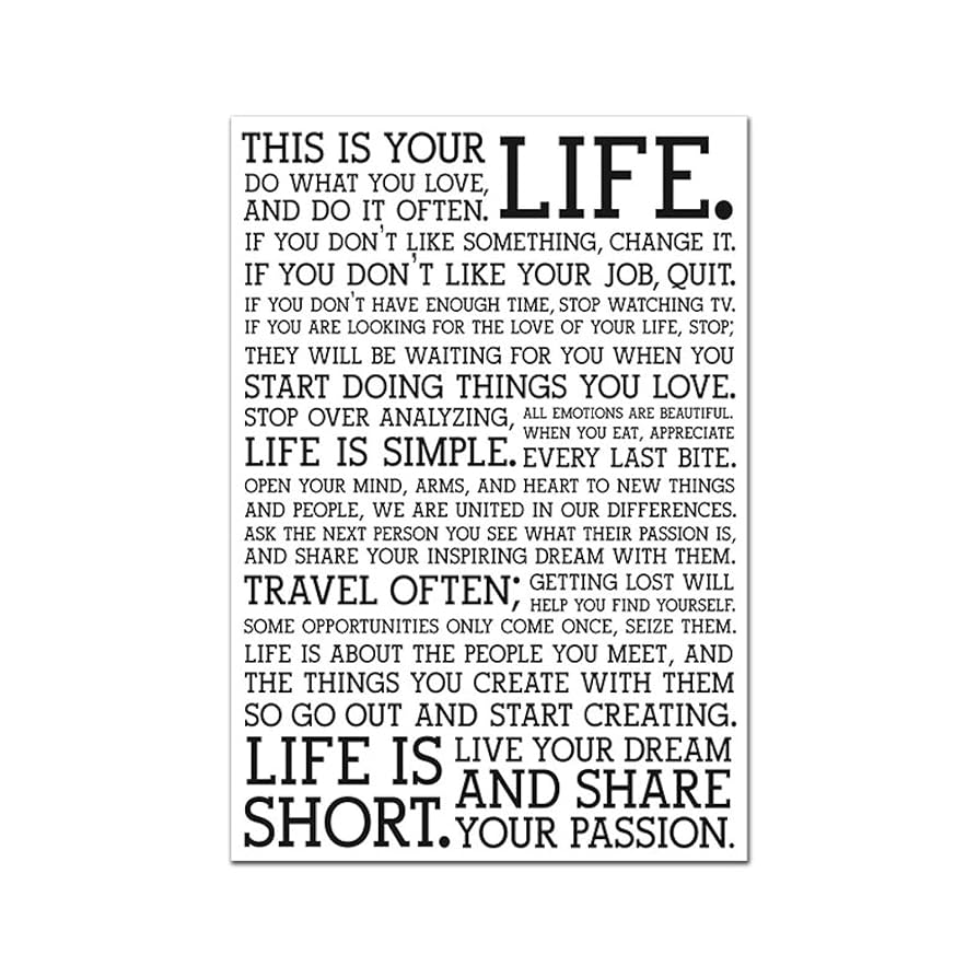 Holstee/ホルスティー社製　マニフェスト　ポスター（フレーム付き） Holstee/ホルスティー社製 マニフェスト ポスター（フレーム付き