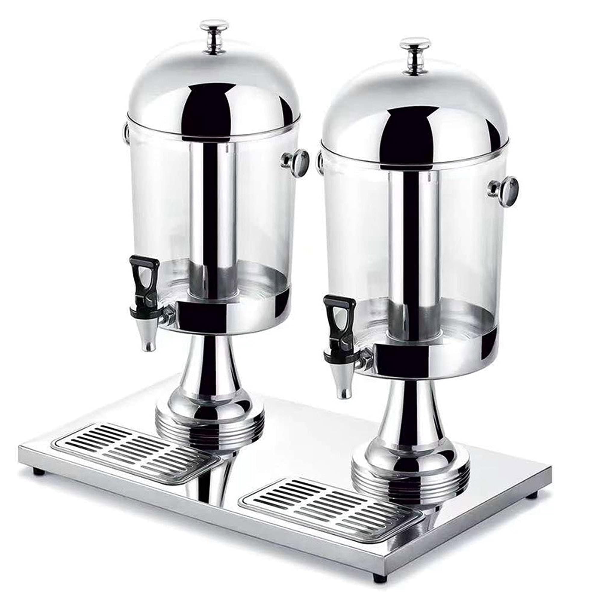 Dispenser per Bevande con Rubinetto Dispenser per Birra Drink con Base Stabile Adatto per Bar di casa e Feste (Silver 24L)