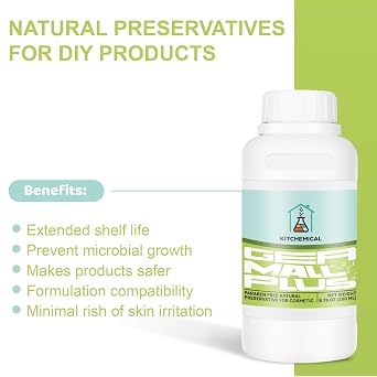 KITCHEMICAL Germall Plus Natural Preservative (6.76 oz / 200 mL), Paraben-Free, Broad-Spectrum Preservative for Lotions, Shampoos, Creams & Water-Based Cosmetics, Safe & Gentle Formula