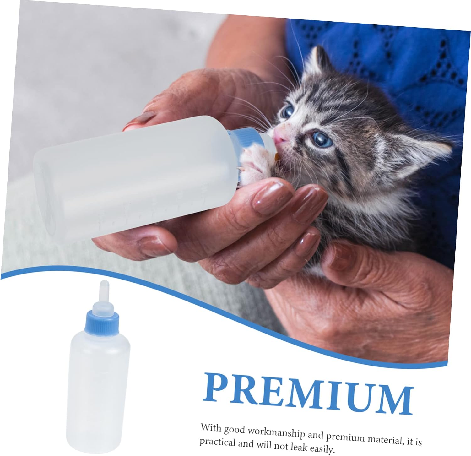 3pcs Cat Feeding Bottles Lightweight Pet Nurser for Newborn Kittens Puppies Portable Bottles Easy to Use for Animals Compact Design