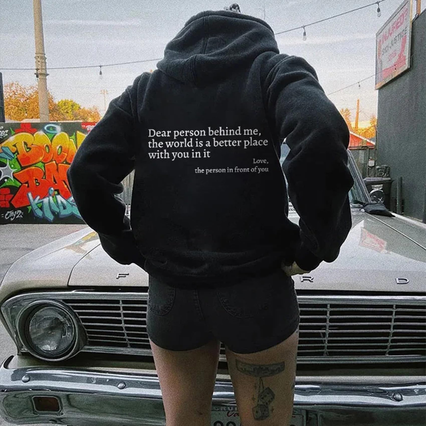 Générique You are Enough Hoodie, Dear Person Behind Me Hoodie Sweatshirt for Men Women
