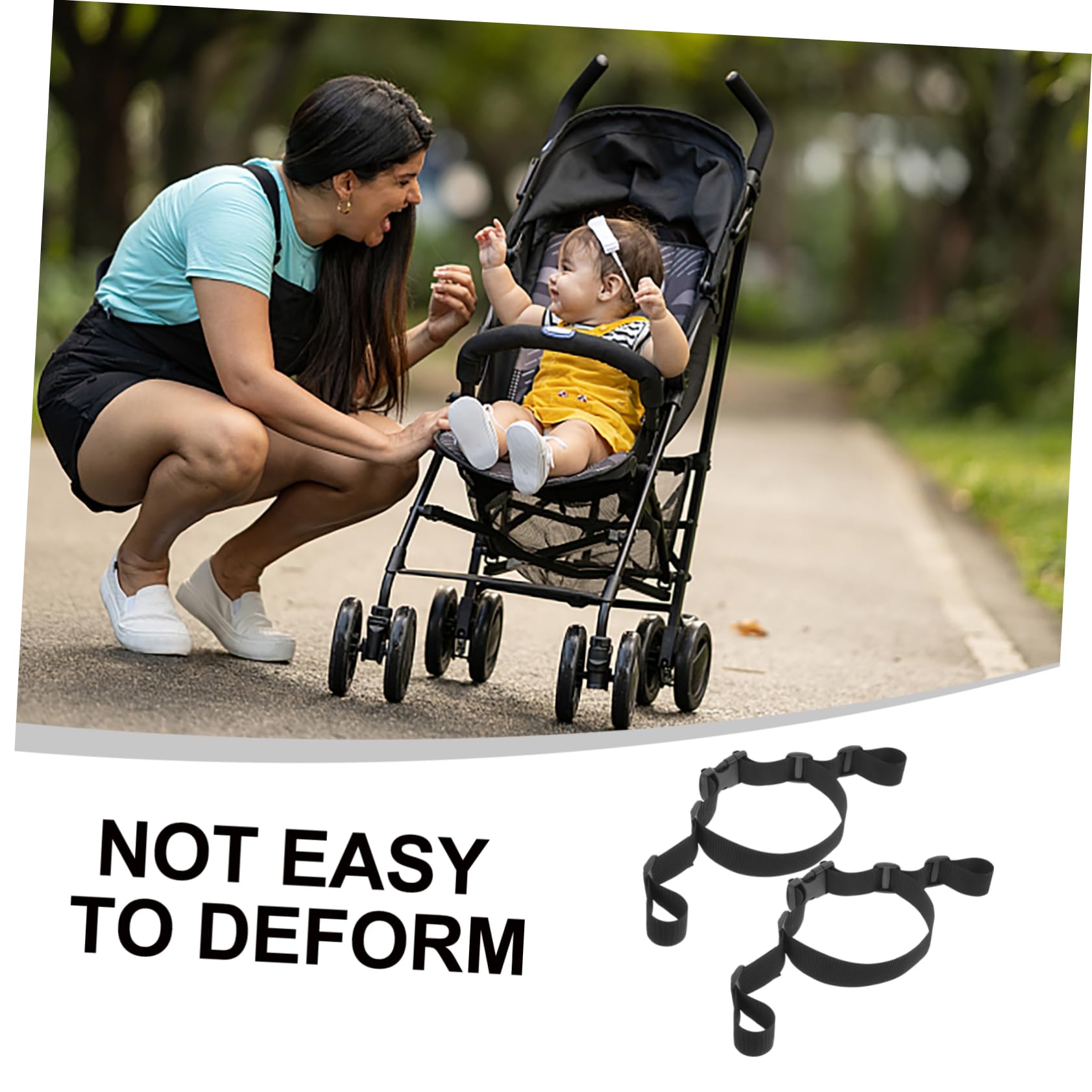 BESPORTBLE 2Pcs Adjustable High Chair Straps Replacement Safe Comfortable Chair Belt for Stroller Made of Durable Suitable for Various Seats and Pushchairs