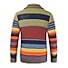 TEMKIN Autumn and Winter Men's Fashion Sweater Jacket Turn-down Collar Patchwork Casual Knitwear (Color : Style-8, Size : L)