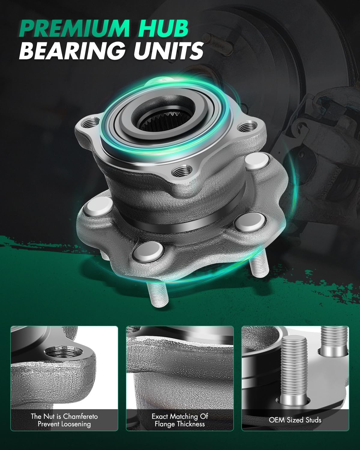 SCITOO 1* Wheel hub Bearing Rear Left Right for INFINITIn 512379 29512379 WA512379 WB512379