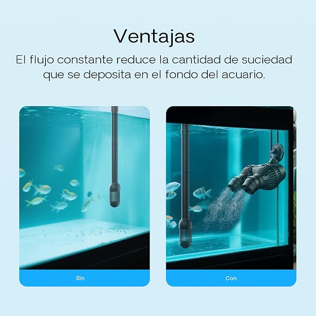Foto 7 de 8 de SunSun JVP-200A Bomba circulación acuario doble 5000l/h 7W soporte de ventosa generador de olas bomba…