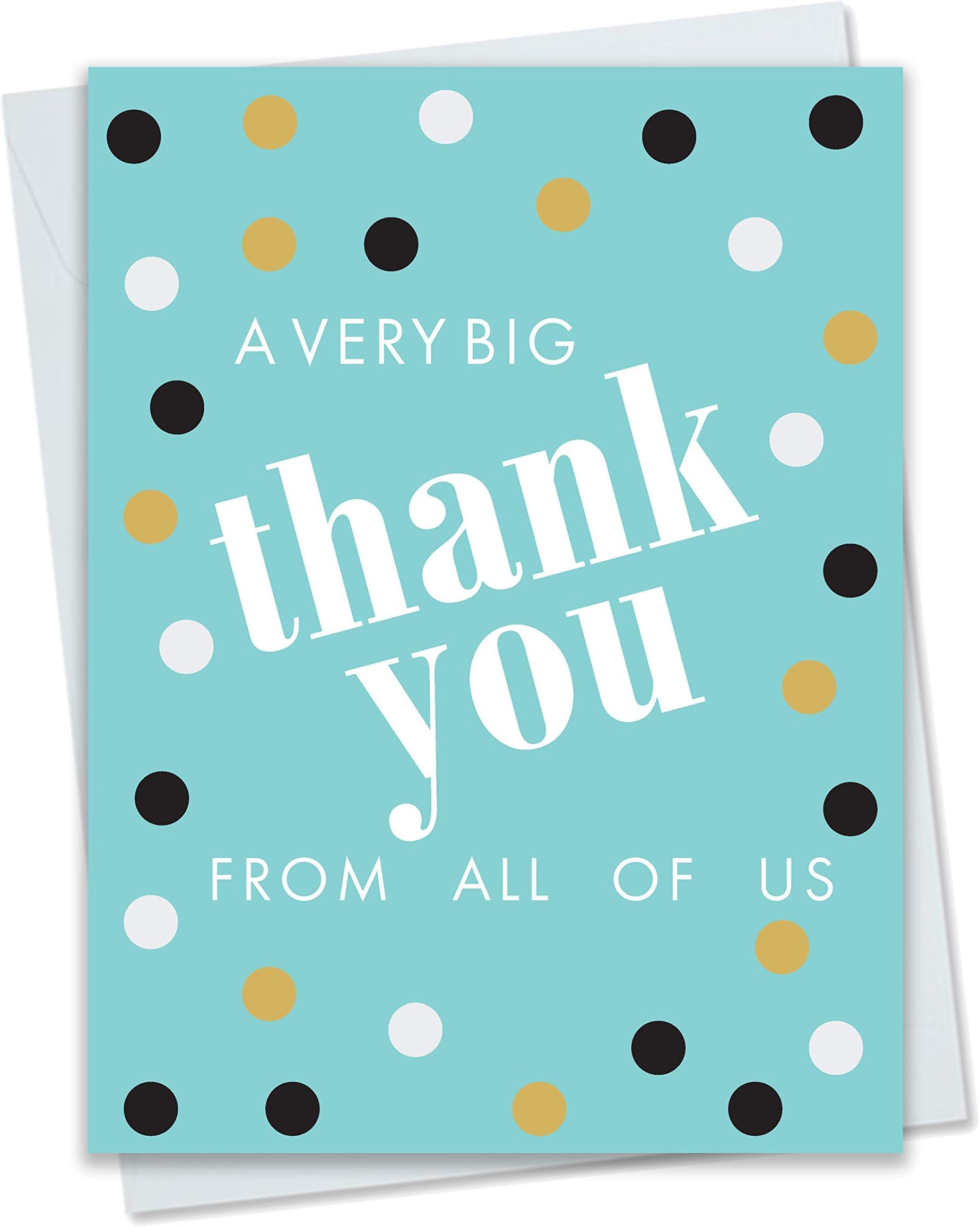 JBH Creations Big Dot Jumbo Thank You Card - Extra Large 9 x 12 with Envelope - Aqua