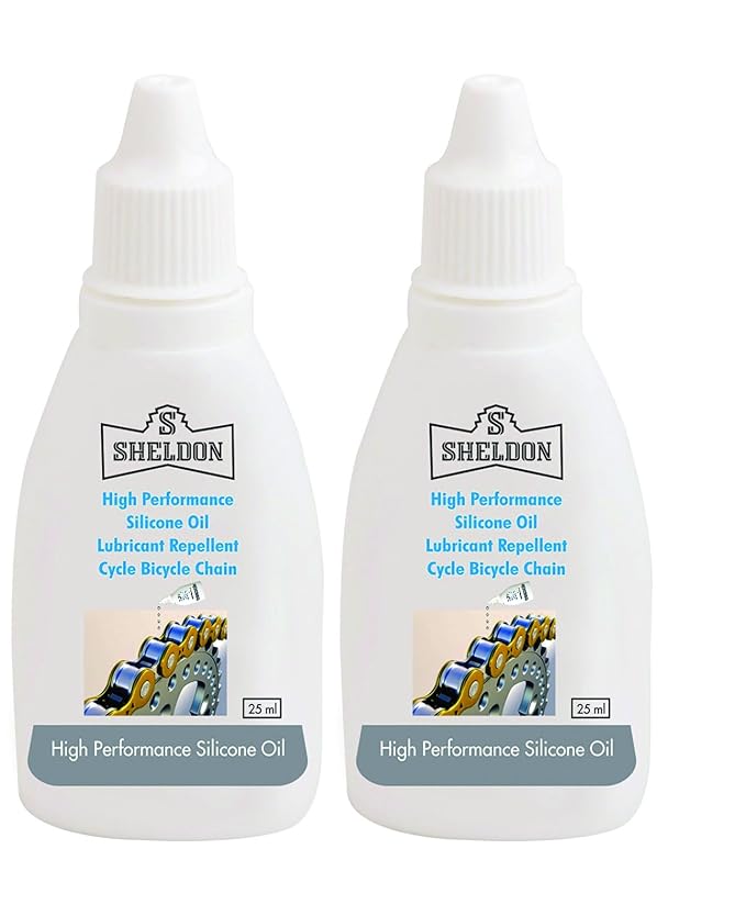 Sheldon High Performance Silicone Oil Lubricant Repellent Cycle Bicycle Chain (25 ml) (Combo of 2)