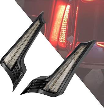 Motorcycle Filler Panel Lights LED Rear Fender Turn Signal Brake Lights Fit For Harley Touring Road King Street Glide 2014-Later Black gray
