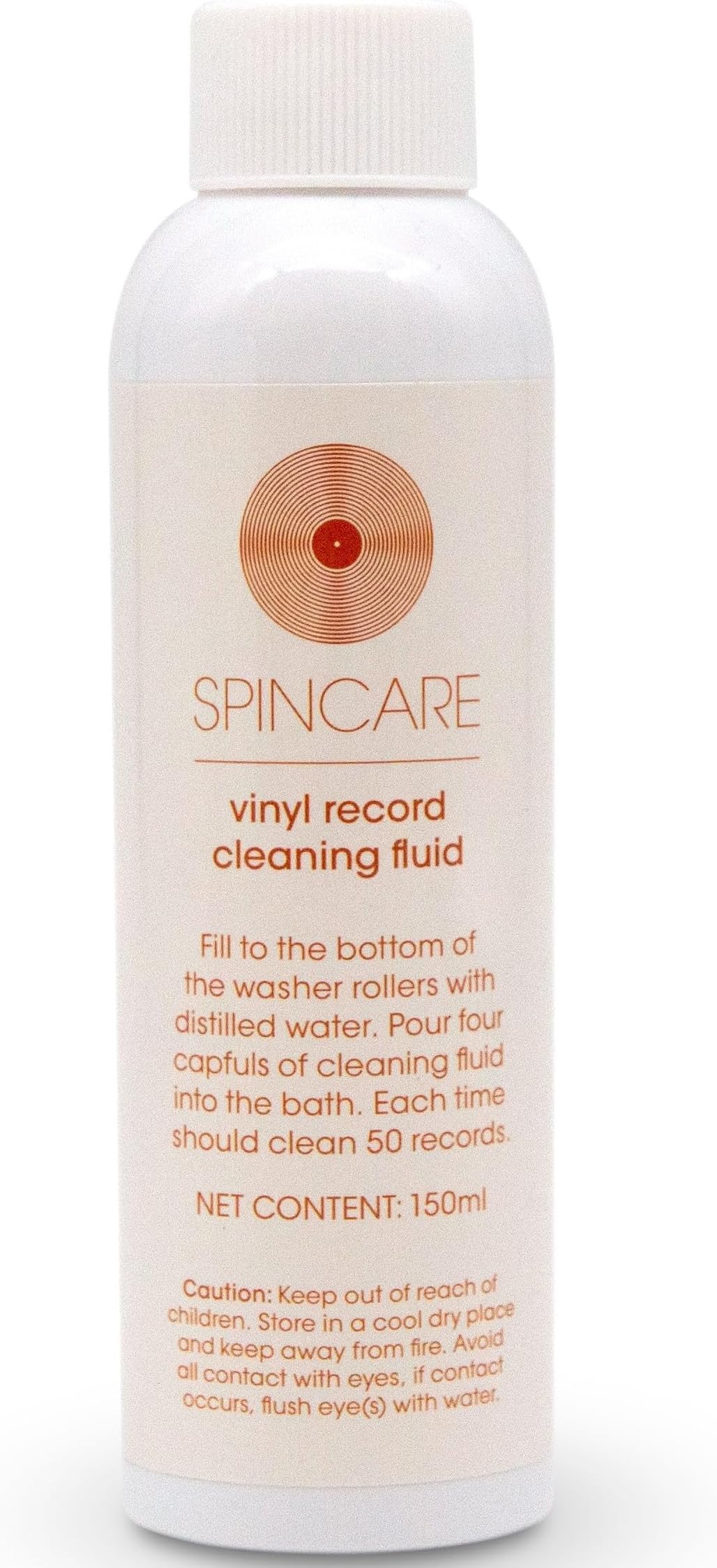 SPINCARE 150ml Record Cleaner Solution Fluid for Record Cleaning Machines | Compatible With All RCMs | Cleans 250 Vinyl LPs