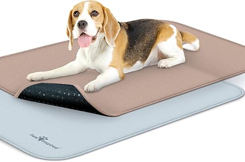 Paw Inspired Forros lavables para jaulas de perros (paquete de 2), a prueba de fugas, almohadillas antideslizantes para perreras de 36 pulgadas,