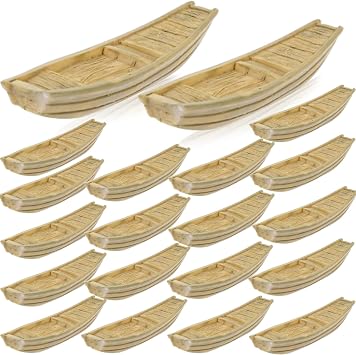20pcs Miniature Boats Mini Fishing Boat, Marine Beach Miniature Landscape Decoration