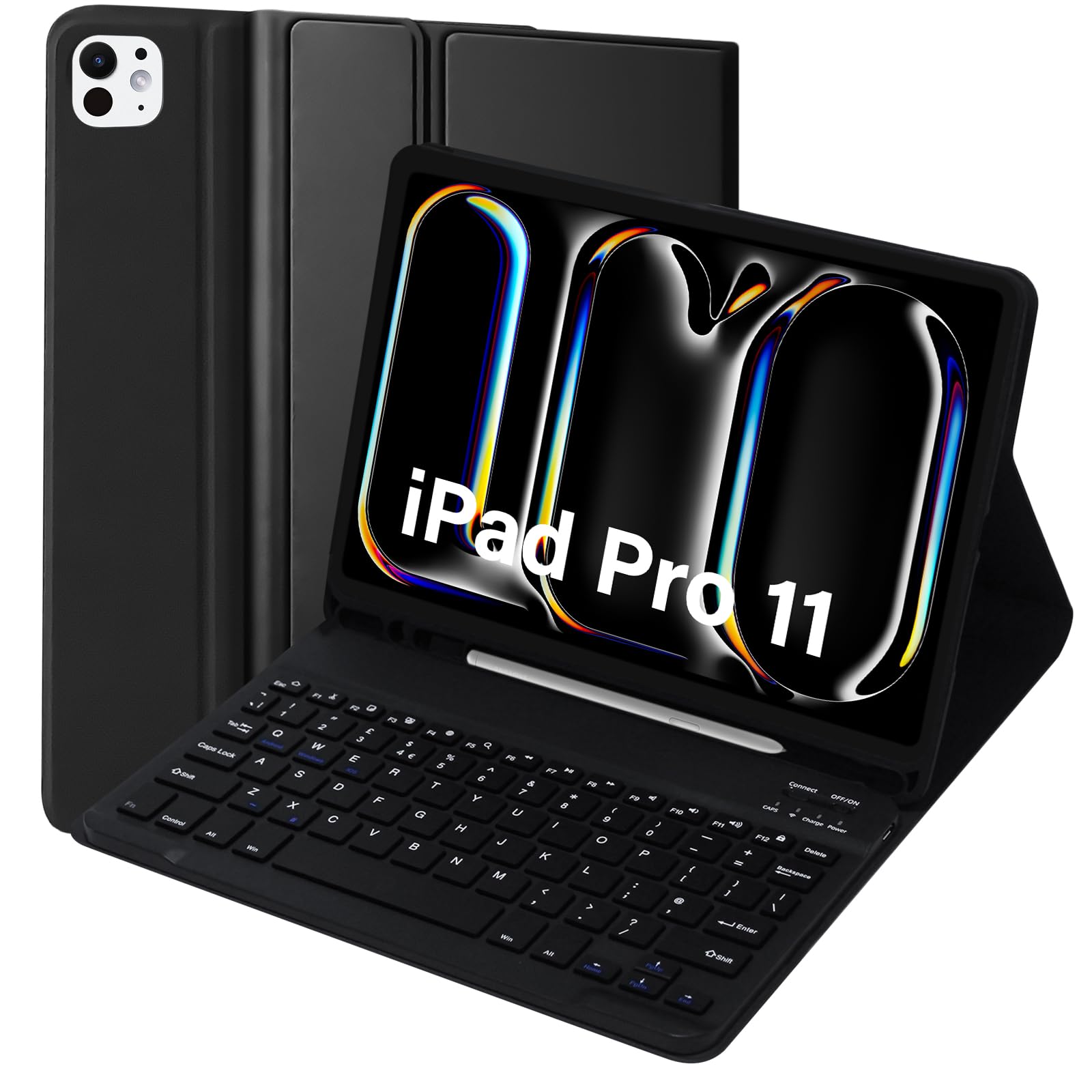 KTOITION Case with Keyboard for iPad Pro 11 Inch M5/M4 (2025/2024