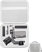 TEKTONIC Portable Gimbal Carry Case for DJI RS5 Stabilizer Bag with Accessory Storage Compartments | Storage Shoulder Bag Travel Case with Waterproof Hard Shell (Grey).