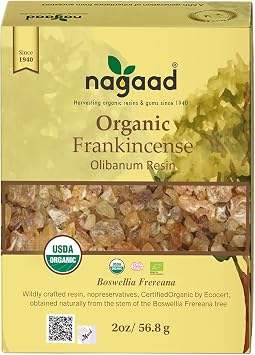 Organic Frankincense Frereana Resin 2oz 56.8g 100% Pure Wild-Harvested Boswellia Frereana | High-end Incense | Premium Frereana Resin for Purification, Aromatherapy, Olibanum Luban.