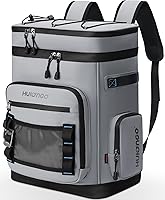 Hulongo 30L Waterproof Insulated Cooler Backpack - Leakproof, 35-Can Capacity for Camping, Beach, Picnic, Travel