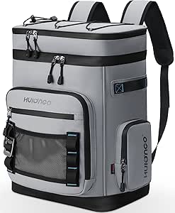 Hulongo Large Waterproof Insulated Cooler Backpack for Men & Women, Leak Proof Cooler Backpack for Camping, Beach, Fishing, Picnic, Travel, Outdoor, 30L, 48Cans
