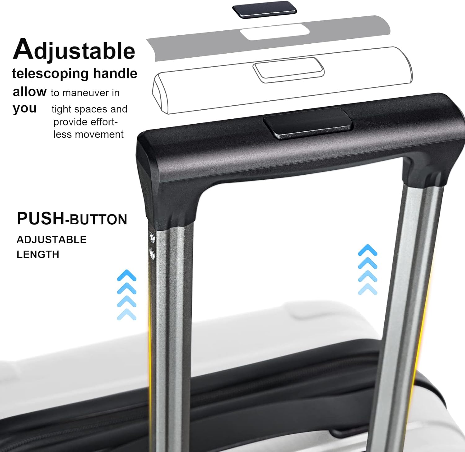 review Feybaul Luggage Suitcase PC ABS Hardshell Carry On Luggage with Spinner Wheels