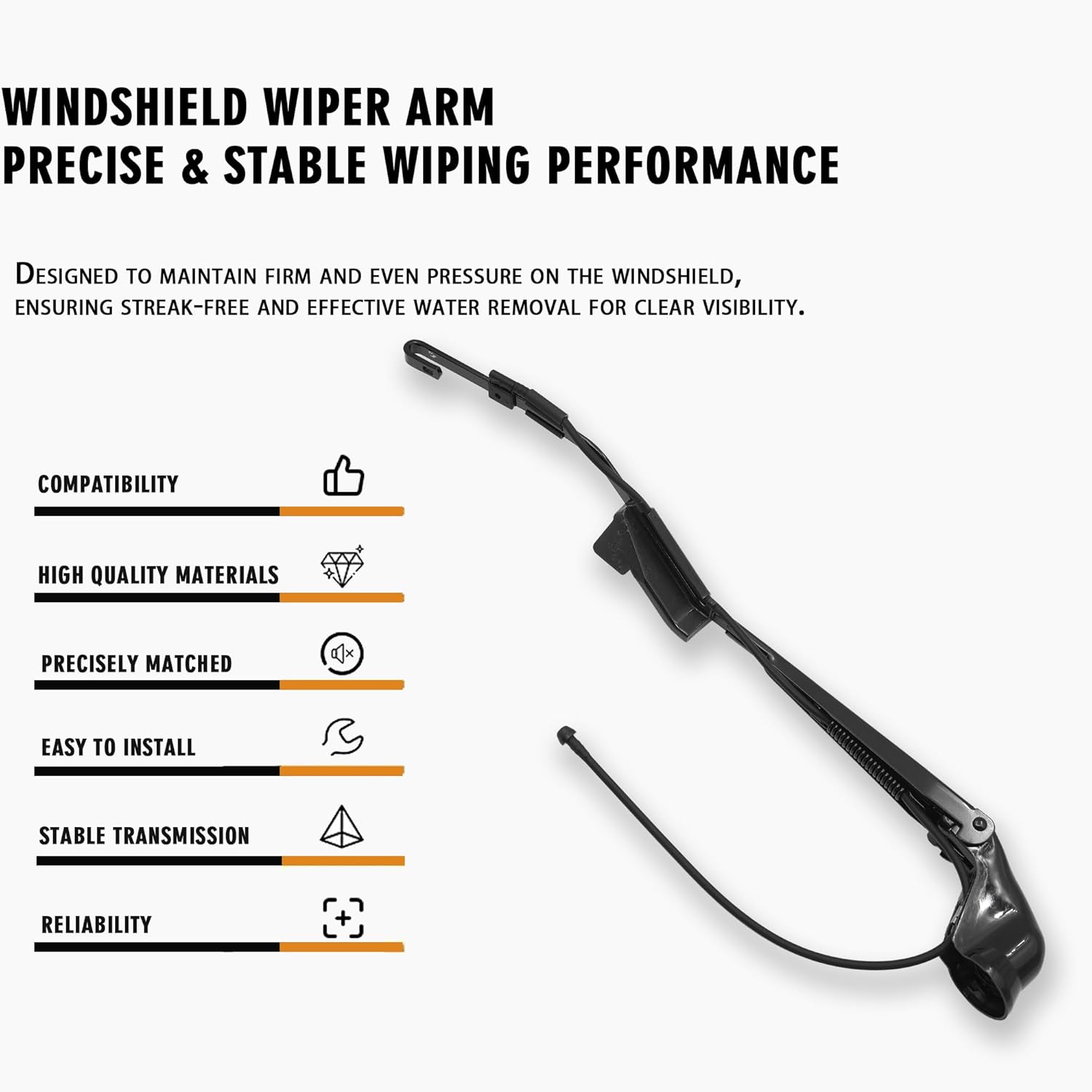 Windshield Rear Wiper Arm Compatible with Chevrolet Cadillac GMC 2002-2006 Escalade ESV EXT 2001-2006 Suburban 1500 2500 Tahoe 2001-2006 GMC Yukon XL 1500 2500 Replace OE 42551 15711688