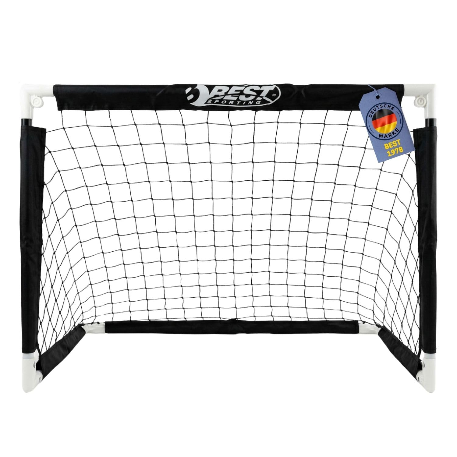 Best Sporting Fußballtor faltbar | Fussballtore für Garten Kinder- wetterfest mit robustem PVC-Gestell, Outdoor Spiele für Kinder - reißfestes 3-lagiges Polyesternetz, 90 x 60 x 60cm